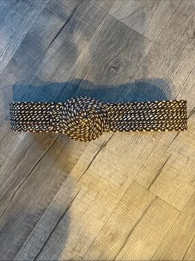 Woven Mexican Belt - Brown & Cream